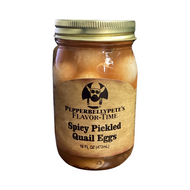 Pepper Belly Pete Spicy Pickled Quail Eggs