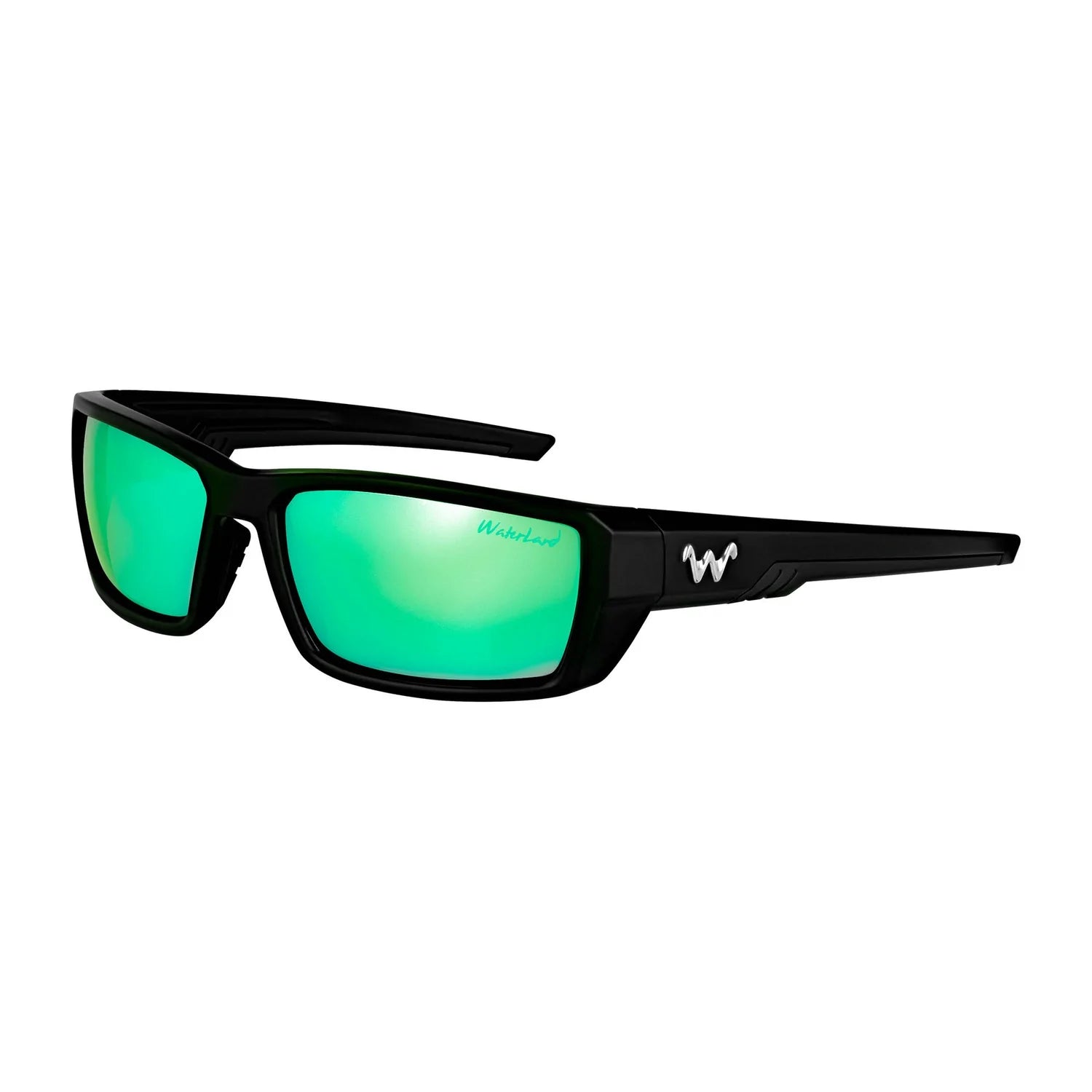 Waterland Ashor Sunglasses Black/Green Mirror